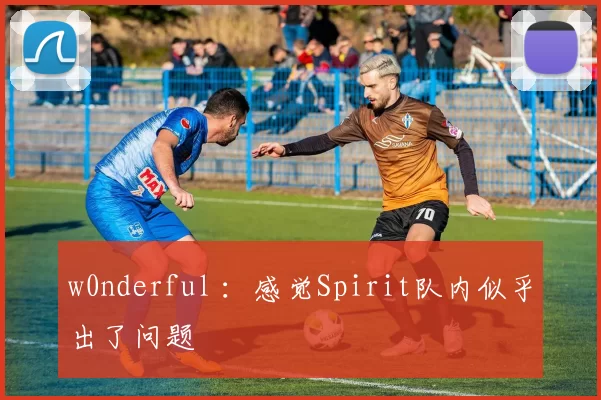 w0nderful ：感觉Spirit队内似乎出了问题
